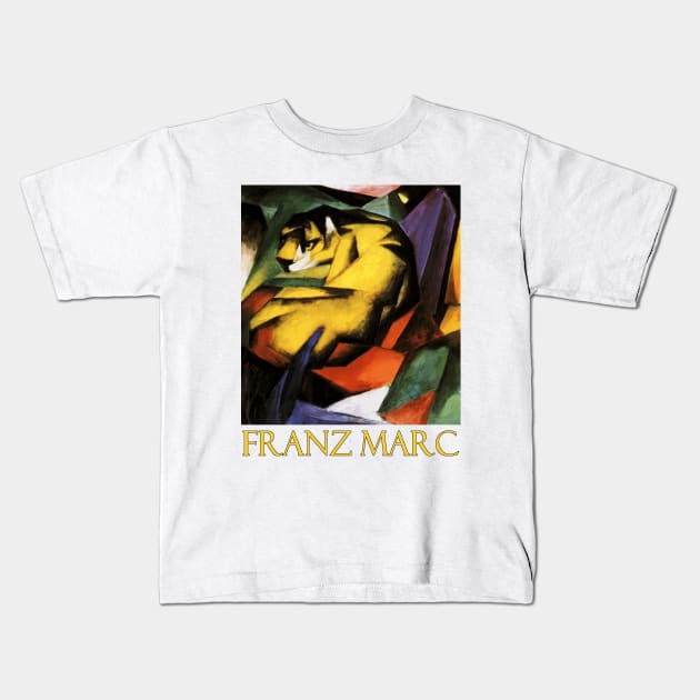 Tiger by Franz Marc Kids T-Shirt by Naves